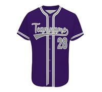 AIFLM Maillot de Baseball Personnalisé Imprimé Nom Numéro Chemises de Baseball Chemise à Boutons pour Hommes/Femmes/Jeunes S-7XL