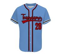 AIFLM Maillot de Baseball Personnalisé Imprimé Nom Numéro Chemises de Baseball Chemise à Boutons pour Hommes/Femmes/Jeunes S-7XL