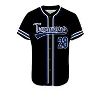 AIFLM Maillot de Baseball Personnalisé Imprimé Nom Numéro Chemises de Baseball Chemise à Boutons pour Hommes/Femmes/Jeunes S-7XL