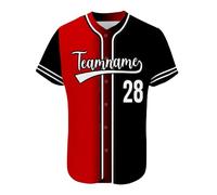 AIFLM Maillot de Baseball Personnalisé Imprimé Nom Numéro Chemises de Baseball Chemise à Boutons pour Hommes/Femmes/Jeunes S-7XL