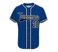 AIFLM Maillot de Baseball Personnalisé Imprimé Nom Numéro Chemises de Baseball Chemise à Boutons pour Hommes/Femmes/Jeunes S-7XL