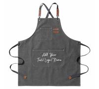 AIFLM Tablier de Travail Personnalisé avec Poches - Imperméable, d'Artiste, de Chef - Avec Photo/Texte Pour Maman/Papa/Hommes/Femmes