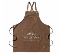 AIFLM Tablier de Travail Personnalisé avec Poches - Imperméable, pour Artiste et Chef - Photo/Texte pour Maman/Papa/Hommes/Femmes