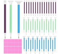 AIFUDA Outils de Peinture Diamant - 45 Stylos et 20 Pièces d'Argile à Colle - Accessoires pour la Fabrication de Strass