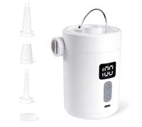 aiGear Pompe à air portable pour gonflables, rechargeable 4000 mAh, ultra rapide, mini pompe de gonflage sous vide avec lumière de camping, 4 buses pour matelas de couchage, flotteurs de piscine et