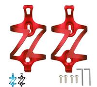 aiGear Porte Bidon de Vélo | 2 Pack | Alliage D'aluminium Léger et Durable | Se Adapte à la Bouteille de Diamètre 2,9-3,5" | pour Le Vélo de Montagne de Route (BCH-02RD) | Rouge