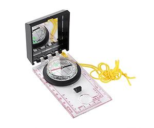 Aigid Boussole de Navigation, Boussole multifonctionnelle avec règle de cartographie et kit d'urgence Miroir pour Les activités de Plein air, randonnée
