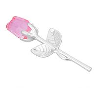 Aigid Cadeau Rose, Cadeau d'amour de la Saint-Valentin en Cristal d'or 24K(Tige d'argent Fleur Rose)