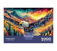 Aigle 1000 Pièces Aigle Woods Puzzle pour Adultes Experts Carton Résistant À l'usure sans Reflets Anti-Stress Difficile Édition Limitée 38x26cm/1000pcs