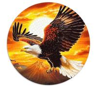 Aigle 1000 Pièces Puzzle Circulaire 3D Haute définition Puzzle Adulte pour Enfants Jeux De Défi Uniques Jeu D'Intelligence Décoration pour Enfants Cadeau 1000pcs (67.5x67.5cm)