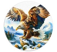 Aigle 1000 Pièces Puzzle Circulaire 3D Haute définition Puzzle Adulte pour Enfants Pression Réduite Puzzle Difficile Impossiblepour Adultes Cadeaux 1000pcs (67.5x67.5cm)