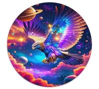 Aigle 1000 Pièces Puzzle Circulaire 3D Haute définition Puzzle Adulte pour Enfants Puzzle Familial Difficile Impossiblepour Adultes Décoration pour Enfants Cadeau 1000pcs (67.5x67.5cm)