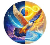 Aigle 1000 Pièces Puzzle Circulaire 3D Haute définition Puzzle Adulte pour Enfants Puzzle Familial Difficile Impossiblepour Adultes Décoration pour Enfants Cadeau 1000pcs (67.5x67.5cm)