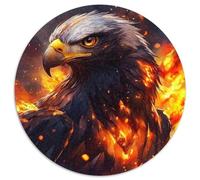 Aigle 1000 Pièces Puzzle Circulaire 3D Haute définition Puzzle Adulte pour Enfants Puzzle Rond Créatif Difficile Impossiblepour Adultes Décoration pour Enfants Cadeau 1000pcs (67.5x67.5cm)