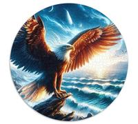Aigle 1000 Pièces Puzzle Circulaire 3D Haute définition Puzzles Classiques Jeu Cadeau Unique Jeu D'Intelligence Cadeaux 1000pcs (67.5x67.5cm)