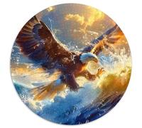 Aigle 1000 Pièces Puzzle Circulaire 3D Haute définition Puzzles Classiques Jeu Cadeau Unique Jeu D'Intelligence Cadeaux 1000pcs (67.5x67.5cm)
