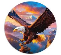 Aigle 1000 Pièces Puzzle Circulaire 3D Haute définition Puzzles Classiques Jeu Cadeau Unique Jeu D'Intelligence Décoration pour Enfants Cadeau 1000pcs (67.5x67.5cm)