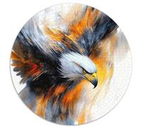 Aigle 1000 Pièces Puzzle Circulaire 3D Haute définition Puzzles Classiques Pression Réduite Puzzle Difficile Impossiblepour Adultes Cadeaux 1000pcs (67.5x67.5cm)