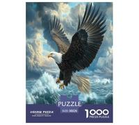 Aigle 1000 Pièces Puzzle pour Adultes Jeu Stimulant Divertissement Apaisant Entraîner La Mémoire du Cerveau pour Hommes, Femmes, Seniors 38x26cm/1000pcs