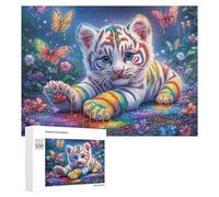 Aigle à Ailes Arc-en-Ciel dans Les Nuages colorés Puzzle 500 Pièces pour Couples Jeu Coopératif Communication Et Logique Cadeau pour Couple 500 PCS