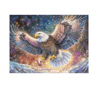 Aigle à tête Blanche avec Une Proie dans la Nuit étoilée Puzzles 500 Pièces pour Adultes Educa Jeu De RéflexionChallenge Créatif Détente Décoration Intérieure Cadeau 500 PCS