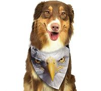 Aigle À Tête Blanche D'Amérique Triangle pour Chiens Polyester Serviettes Triangle pour Animaux Ajustable Bavoir Bandana Triangulaire pour Animal for Chiens De Petite, Moyenne Et Grande Taille