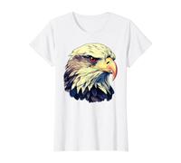Aigle à tête Blanche Mignon drôle d'oiseau américain aigles Amoureux de l'aigle T-Shirt Graphique avec Valeur, Femme, Blanc, S