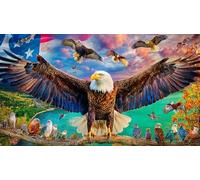 Aigle à tête Blanche Puzzle pour Adultes: 1000 Pièces en Carton Recyclé pour la Décoration 38x52cm/1000pcs