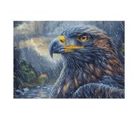 Aigle à tête Blanche sur mer de Nuages d'orage Puzzle 300 Pièces pour Adultes Educa Art Abstrait 3D Décoration Murale Qualité Supérieure Relaxation Famille Cadeau 300 PCS