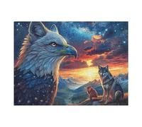 Aigle à tête Blanche sur mer de Nuages d'orage Puzzle 500 Pièces pour Adultes Jeu De Challenge Educa Cadeau De Famille Décoration Moderne Détente Créative 500 PCS