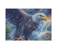 Aigle à tête Blanche sur Une mer de Nuages d'orage Puzzle 300 Pièces pour Adultes Educa Premium Décoratif Carton Épais Qualité Supérieure Jeu De Réflexion Cadeau Famille 300 PCS