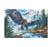 Aigle à tête Blanche Volant sur mer de Nuages d'orage Puzzles 1000 Pièces pour Adultes Challenge Artistique Educa Relaxation Famille Jeu De Réflexion Qualité Supérieure 1000 PCS