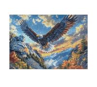 Aigle à tête Blanche Volant sur mer de Nuages d'orage Puzzles 300 Pièces pour Adultes Educa Décoration Murale Premium Activité De Famille Challenge Créatif Relaxation Artistique 300 PCS