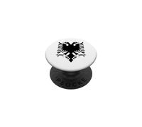 Aigle albanais Drapeau de l'Albanie Shqipëria Patriot Pride PopSockets PopGrip Adhésif
