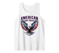 Aigle américain et fier des États-Unis avec motif drapeau américain Débardeur