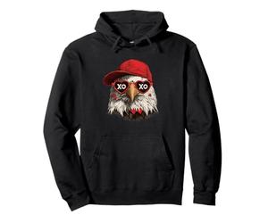 Aigle Amusant avec Lunettes en cœur Sweat à Capuche