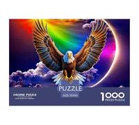 Aigle Arc-en-Ciel 1000 Pièces Jigsaw Puzzle Bird À Partir De 14 Ans Artistique Jeu Éducatif Qualité Supérieure Jouets 70x50cm/1000pcs