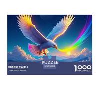 Aigle Arc-en-Ciel 1000 Pièces Jigsaw Puzzle Bird À Partir De 14 Ans Artistique Jeu Éducatif Qualité Supérieure Jouets 38x26cm/1000pcs