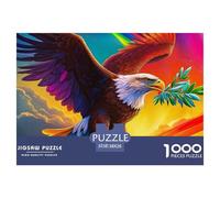 Aigle Arc-en-Ciel 1000 Pièces Jigsaw Puzzle Bird À Partir De 14 Ans Détente Cadeaux Qualité Supérieure Jouets 38x26cm/1000pcs