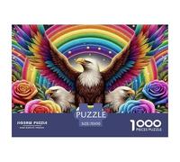 Aigle Arc-en-Ciel 1000 Pièces Jigsaw Puzzle Bird Famille Artistique Jeu Éducatif Qualité Supérieure Activité Créative 70x50cm/1000pcs
