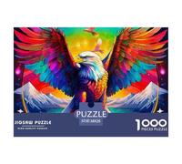 Aigle Arc-en-Ciel 1000 Pièces Jigsaw Puzzle Bird pour Adultes Artistique Cadeaux Qualité Supérieure Jouets 38x26cm/1000pcs
