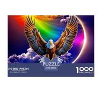 Aigle Arc-en-Ciel 1000 Pièces Jigsaw Puzzle Bird pour Adultes Détente Cadeaux Défi Jouets 38x26cm/1000pcs