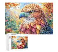 Aigle Attraper Le Serpent dans Le Ciel étoilé Puzzle 1000 Pièces pour Adultes Entraînement Cérébral Maîtrise Logique Cadeau pour Amateurs De Défis 1000 PCS