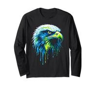 Aigle Audacieux Qui coule dans de la Peinture colorée Manche Longue