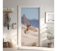 Aigle Autocollant Porte 3D Auto-Adhésif 80x210 cm, Oiseau Sticker Porte Autocollants de Porte, Animal Stickers pour Chambre Cuisine Intérieure