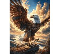 Aigle aux Ailes ardentes 1000 Pieces Casse-tête Famille en Carton Épais sans Déformation Animal Sauvage et Animal de Compagnie Difficulté Moyenne Jeu De Société Cadeau Noël Haute Qualité Premium 1000