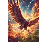 Aigle aux Ailes ardentes Puzzle 300 Pièces pour Adultes Challenge 3D Unique Educa Jeu De Réflexion Relaxation Artistique Cadeau De Famille Décoration 300 PCS