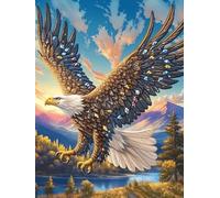 Aigle aux Ailes de feu dans Un Ciel Magique 1000 Pièces Puzzle Adolescent en Carton sans Déformation Faune et Flore Difficulté Moyenne Activité Éducative Cadeau Noël Pas Cher Petit Prix 1000 PCS