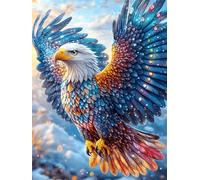Aigle avec des Plumes Arc-en-Ciel 1000 Pièces Puzzle Expert Confirmé en Carton sans Déformation Animaux et Plantes Très Difficile Décoration Murale Collection Cadeau Fête des Pères Premium 1000 PCS