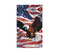 Aigle avec drapeau américain imprimé drapeau décoratif toutes saisons motif simple face imprimé intérieur extérieur affichage clair